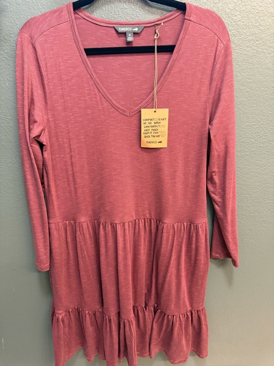 Toad&Co Dresses & Skirts - Toad&Co Dusty Rose V-Neck Tiered Long Sleeve Tunic